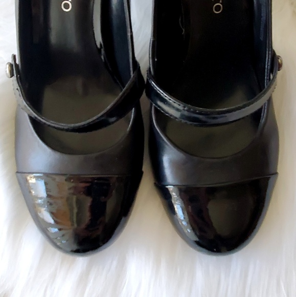 FRANCO SARTO  patent Vintage mary jane block heel - Picture 4 of 5